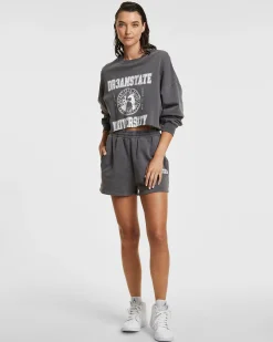 Shop Ksubi Varsity Trak Short Washed Grey