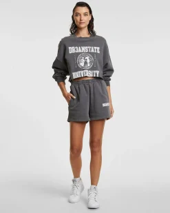 Shop Ksubi Varsity Trak Short Washed Grey
