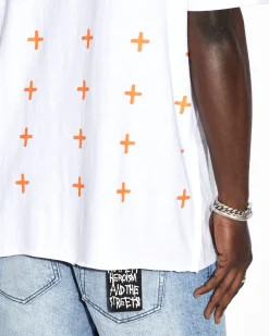 Online Ksubi 4X4 Biggie Ss Tee White Orange