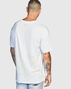Fashion Ksubi 4X4 Biggie Ss Tee White/Yellow