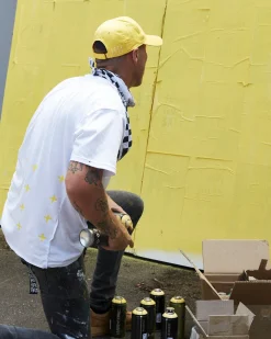 Fashion Ksubi 4X4 Biggie Ss Tee White/Yellow