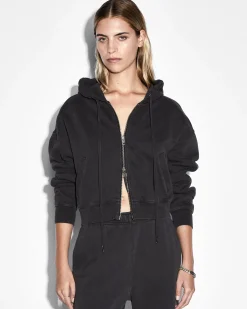 New Ksubi 3X4 Origin Cropped Hoodie Washed Black
