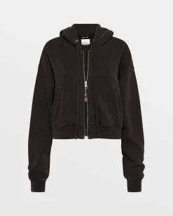 Online Ksubi 3X4 Origin Cropped Hoodie Washed Black